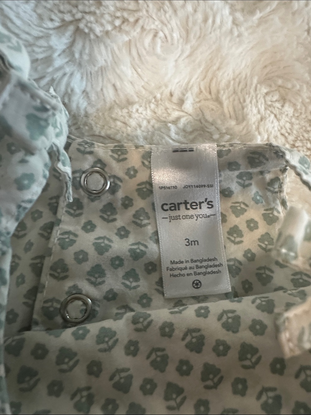 Carter's Green Patterned & Solid Ruffle Tank Dresses - 2pc Set - Picture 4 of 4